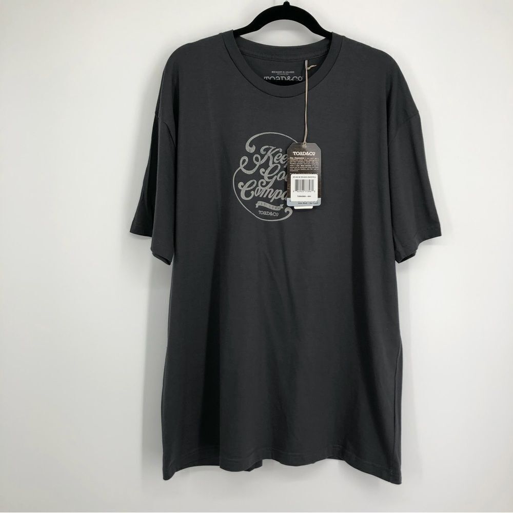 🆕 Toad&Co Mens Gray Keep Good Company‎ Graphic Tee Size XL